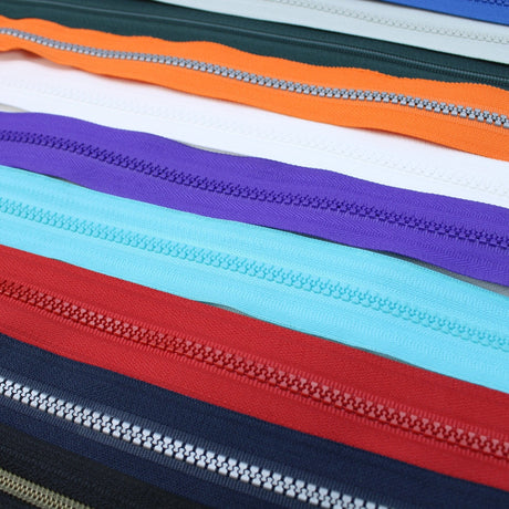 Pound A Metre Pack Of 10 Zips 10 Assorted Designer Fashion Zips