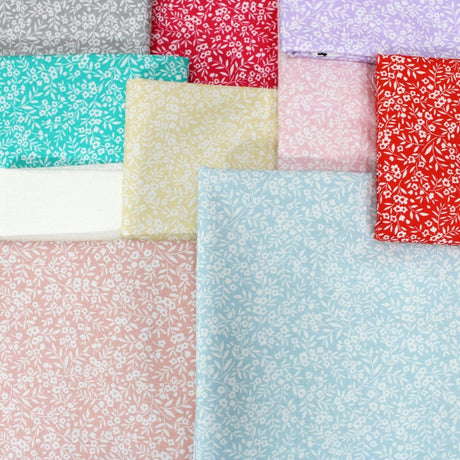 Pound A Metre 10 x 1 Metre 10 Metre Detailed Ditsy Palette 100% Cotton Bundle