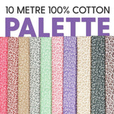 Pound A Metre 10 x 1 Metre 10 Metre Detailed Fern Palette 100% Cotton Bundle