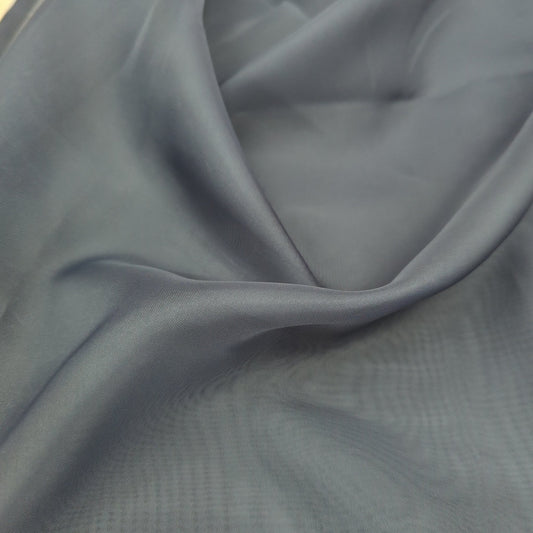 10 Metres Flow Organza- 55" Wide Grey - Pound A Metre