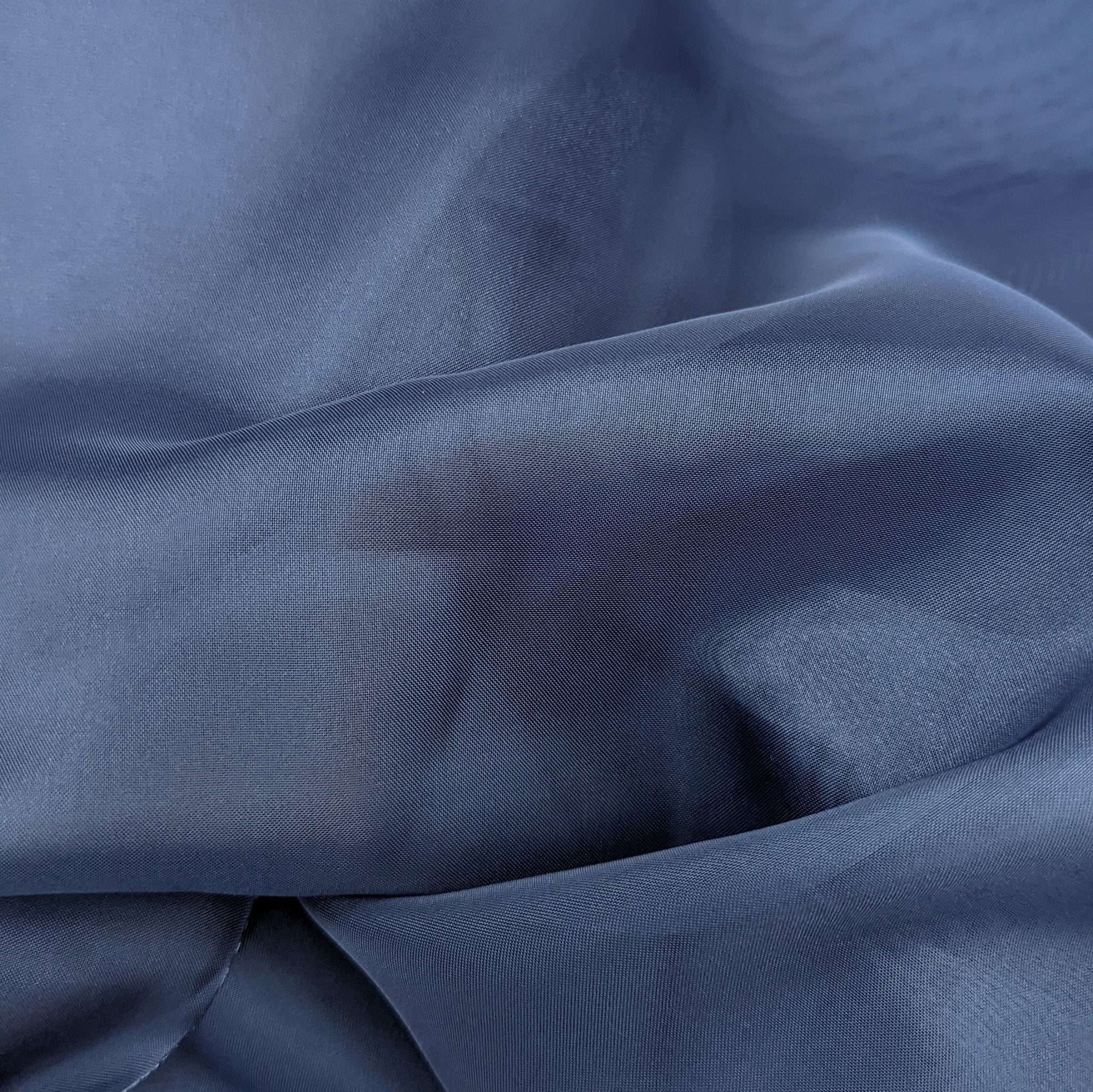 10 Metres Flow Organza- 55" Wide Navy - Pound A Metre