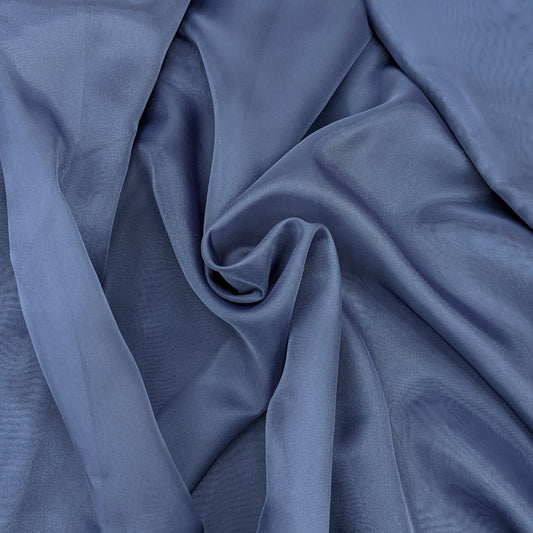 10 Metres Flow Organza- 55" Wide Navy - Pound A Metre