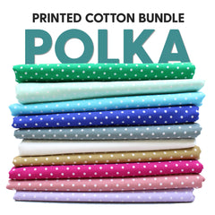10 x 1m 100% Cotton Poplin 'Spotty' Bundle - Pound A Metre