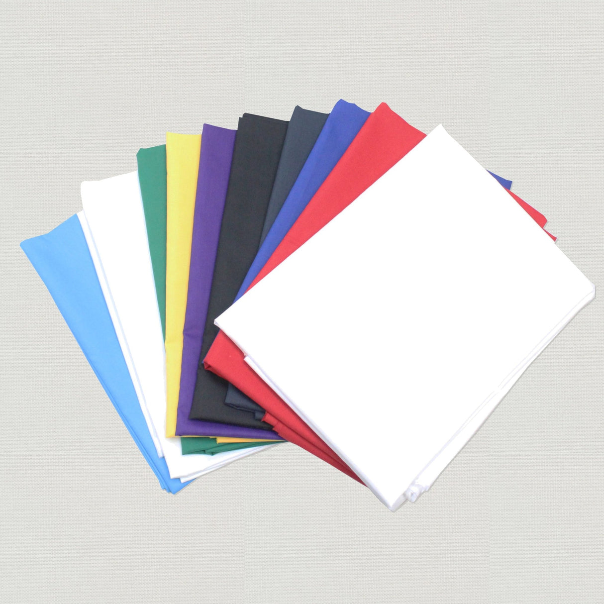 10 x 1m Plain Cotton Rich Polycotton Bundle - Pound A Metre