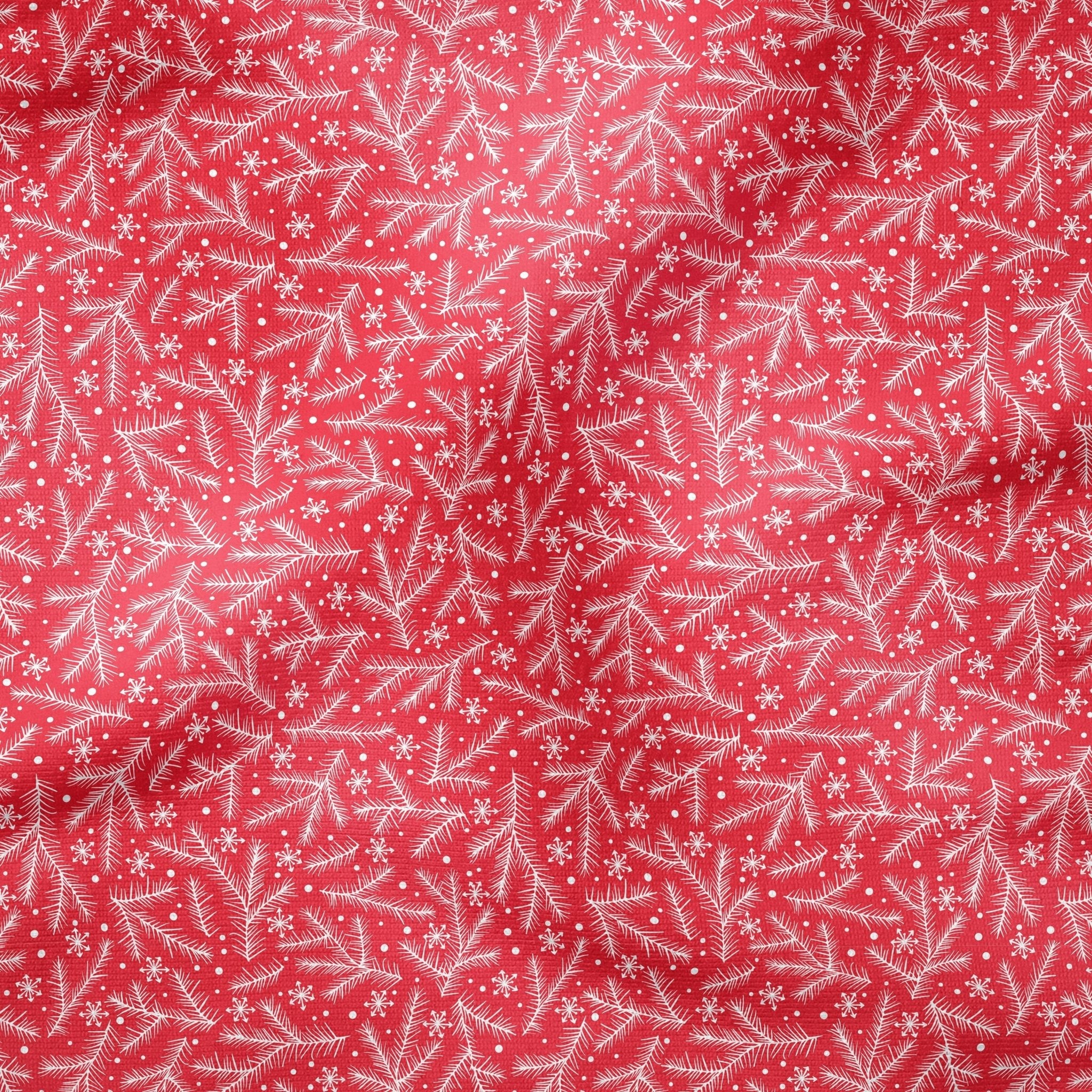 100% Digital Quilting Cotton, Festive Collection 'Snow Branches' 44" Wide - Pound A Metre