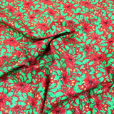Pound A Metre Full Metre 100% Digital Quilting Cotton, Festive Gold Foil Collection 44" Wide Red