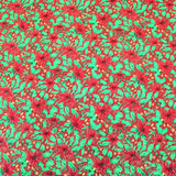 Pound A Metre Full Metre 100% Digital Quilting Cotton, Festive Gold Foil Collection 44" Wide Red
