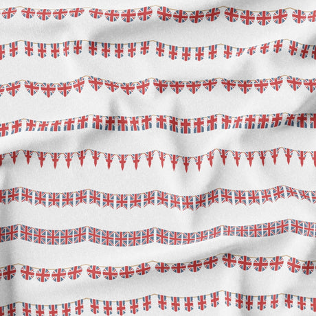 Pound A Metre Full Metre 100% Premium Coronation Quilting Cotton 'Bunting'