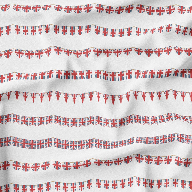 Pound A Metre Full Metre 100% Premium Coronation Quilting Cotton 'Bunting'