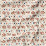 Pound A Metre Full Metre 100% Premium Coronation Quilting Cotton 'Coronation Bunting'