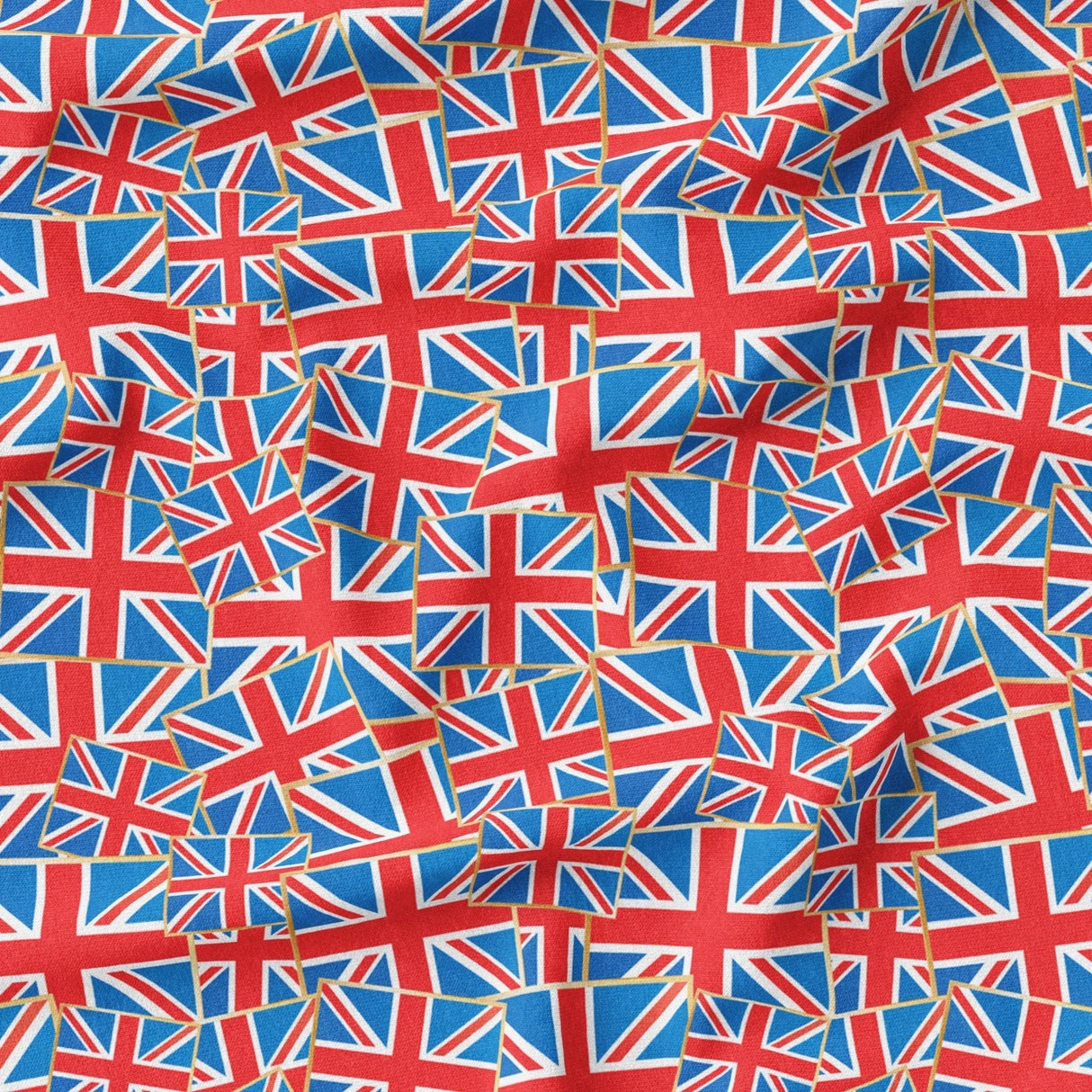 100% Premium Coronation Quilting Cotton, 'Flag Frenzy', 44" Wide - Pound A Metre
