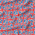 Pound A Metre Full Metre 100% Premium Coronation Quilting Cotton, 'Flag Frenzy', 44" Wide