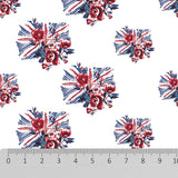 Pound A Metre Full Metre 100% Premium Coronation Quilting Cotton 'Floral Union Jack'