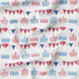 Pound A Metre Full Metre 100% Premium Coronation Quilting Cotton 'Jubilee Bunting'