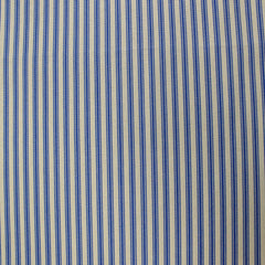 100% Premium Cotton Canvas Ticking 45" Wide Cream & Blue - Pound A Metre