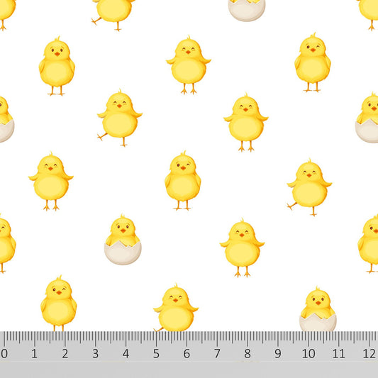 100% Premium Easter Quilting Cotton 'Baby Chick' - Pound A Metre