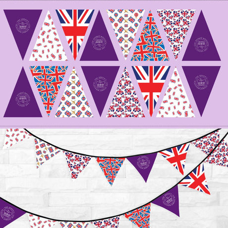 100% Premium Jubilee Quilting Cotton Bunting Panel 3 - Pound A Metre