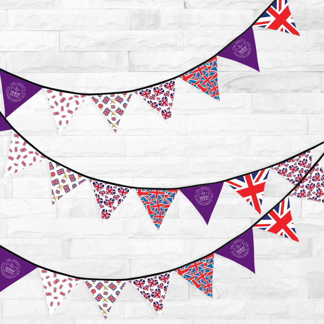 100% Premium Jubilee Quilting Cotton Bunting Panel 3 - Pound A Metre