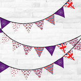 100% Premium Jubilee Quilting Cotton Bunting Panel 3 - Pound A Metre