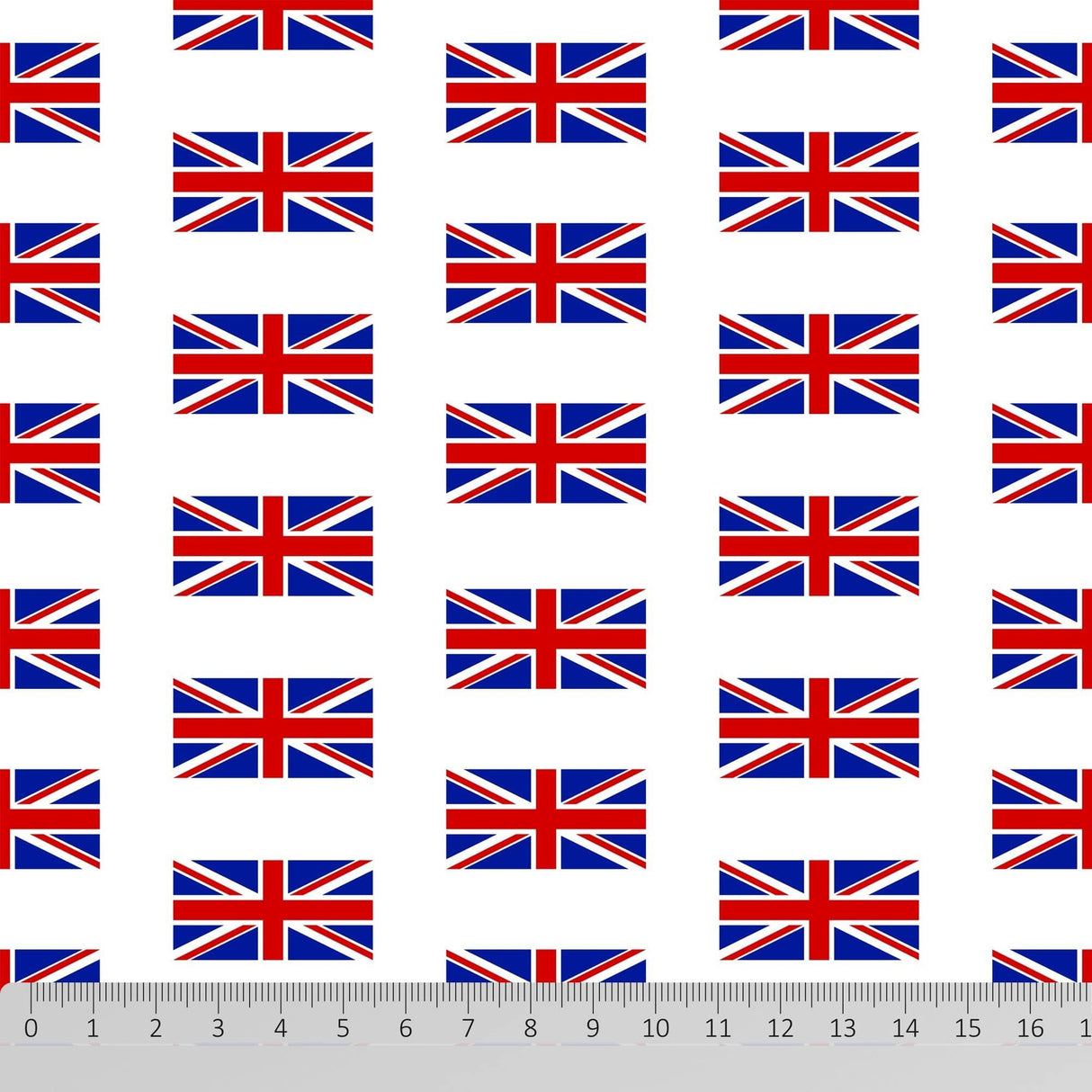 Pound A Metre Full Metre 100% Premium Royal Quilting Cotton, 'Union Jack', 44" Wide