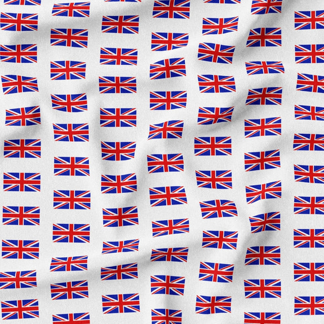 Pound A Metre Full Metre 100% Premium Royal Quilting Cotton, 'Union Jack', 44" Wide