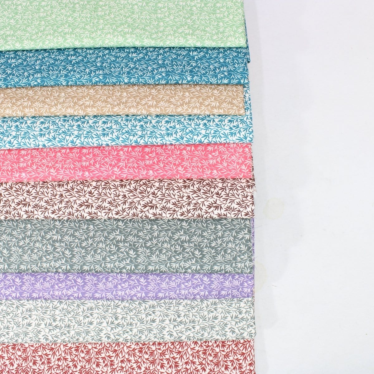 Pound A Metre 10 Mixed Colours 100% Quilting Cotton- Floral Essentials Collection- 44" Wide