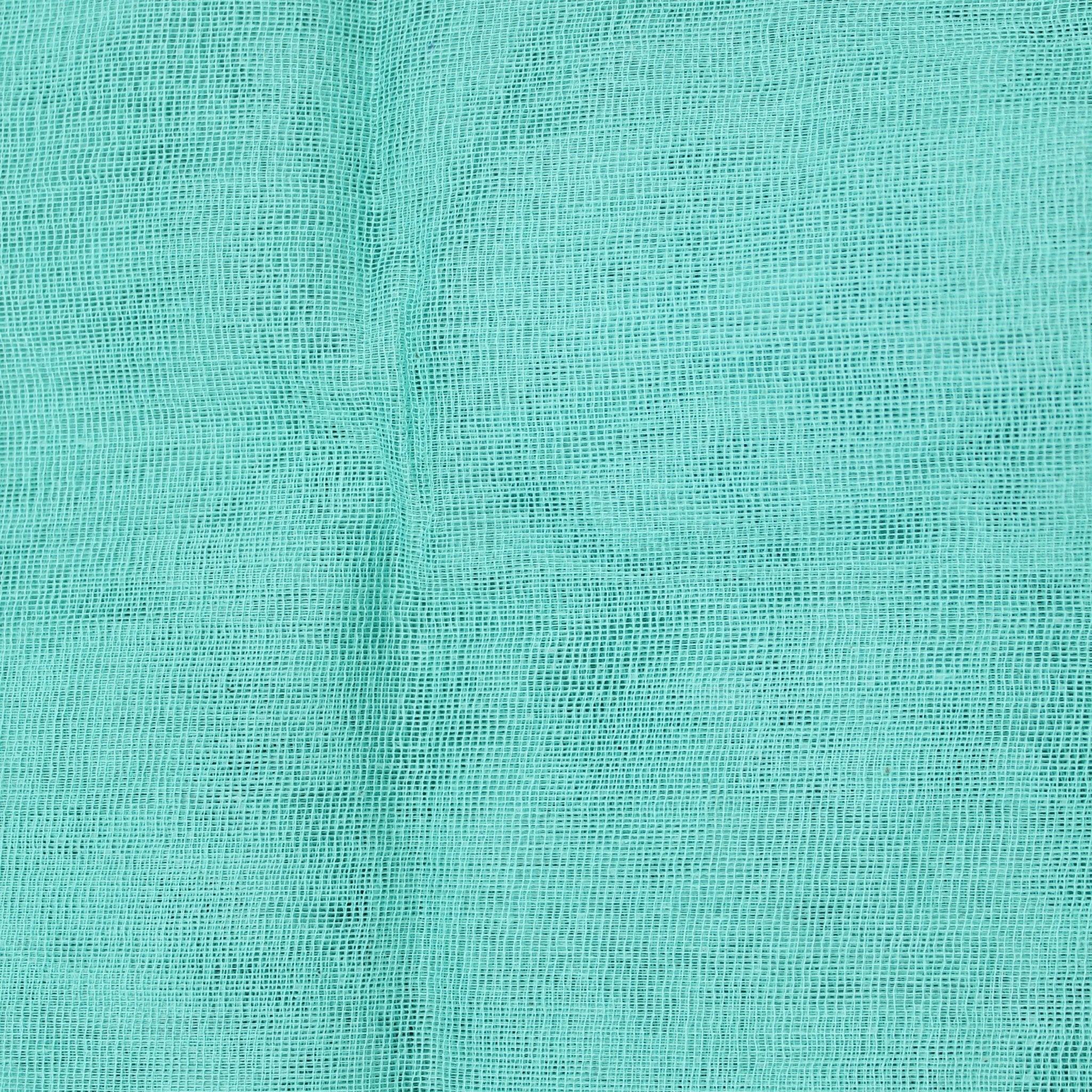10FOR5 Cotton Muslin Stiff Finish - 'Turquoise' 42" Wide - Pound A Metre
