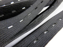 1/2" (12.7mm) Buttonhole Elastic - Black - Pound A Metre