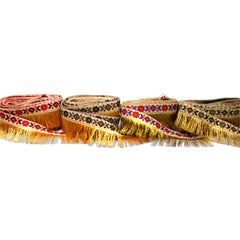 12 Metre Assorted Embroidery Tassel Bundle - approx 4cm wide - Pound A Metre