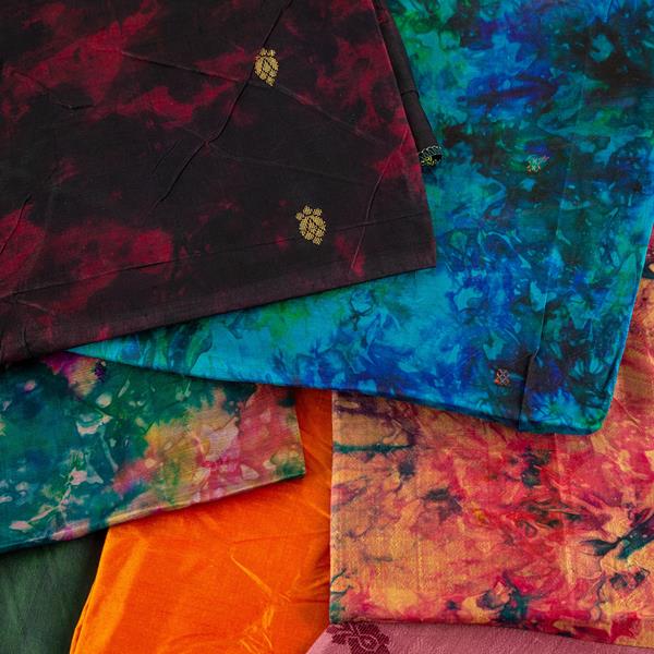 12 Or 24 Pure Silk Scarves- Assorted Colours - Pound A Metre
