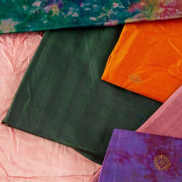 Pound A Metre 12 Or 24 Pure Silk Scarves- Assorted Colours