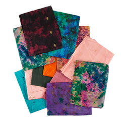12 x 100% Pure Silk Scarves- Assorted Colours- Min Size- 85cm x 85cm - Pound A Metre