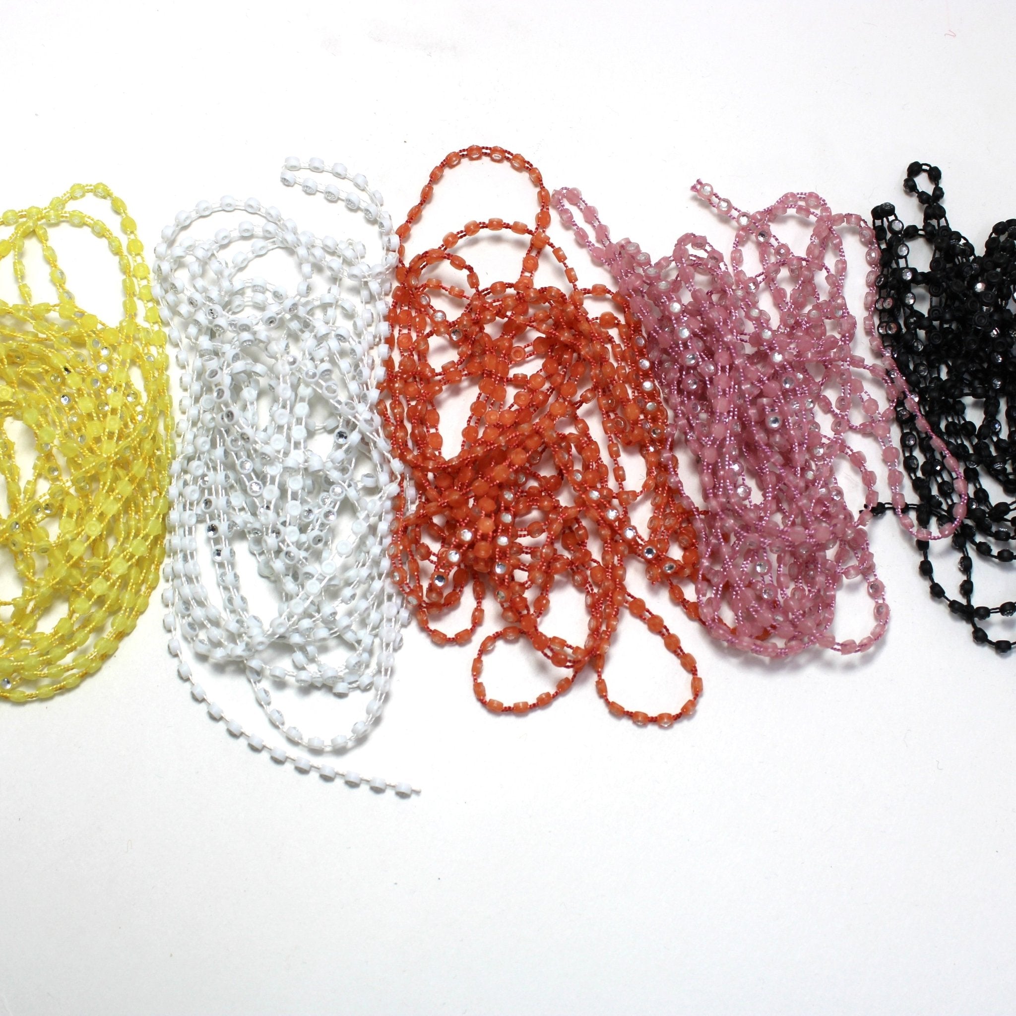 15 Metre Assorted Faux Diamond Studded Lace Bundle - Pound A Metre