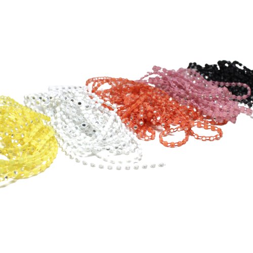 15 Metre Assorted Faux Diamond Studded Lace Bundle - Pound A Metre