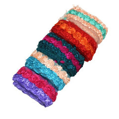 15 Metre Assorted Floral Embroidered Piping Bundle - approx 4cm wide - Pound A Metre