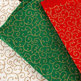 Pound A Metre 18 Fat Quarters 18 Piece Super Christmas Fat Quarter Bundle- 100% Cotton With Gold Foil (Designs Will Vary)