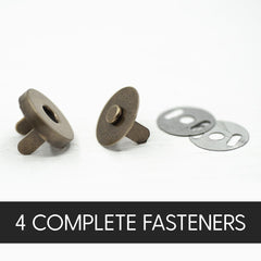 18mm Magnetic Fasteners For Bags- 4 Cols- Complete Pack Of 4 - Pound A Metre