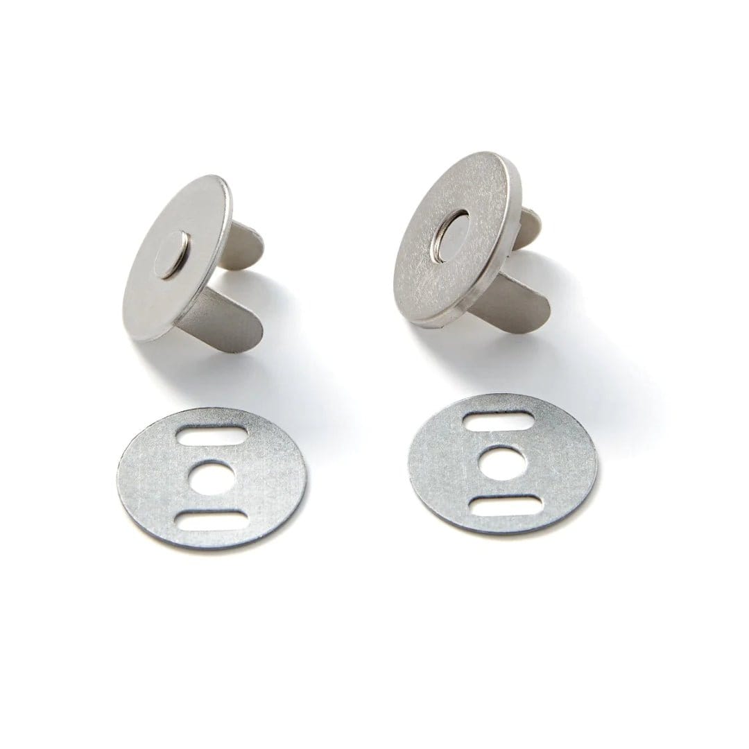 Pound A Metre Silver / Pack Of 4 18mm Magnetic Fasteners For Bags- 4 Cols- Complete Pack Of 4