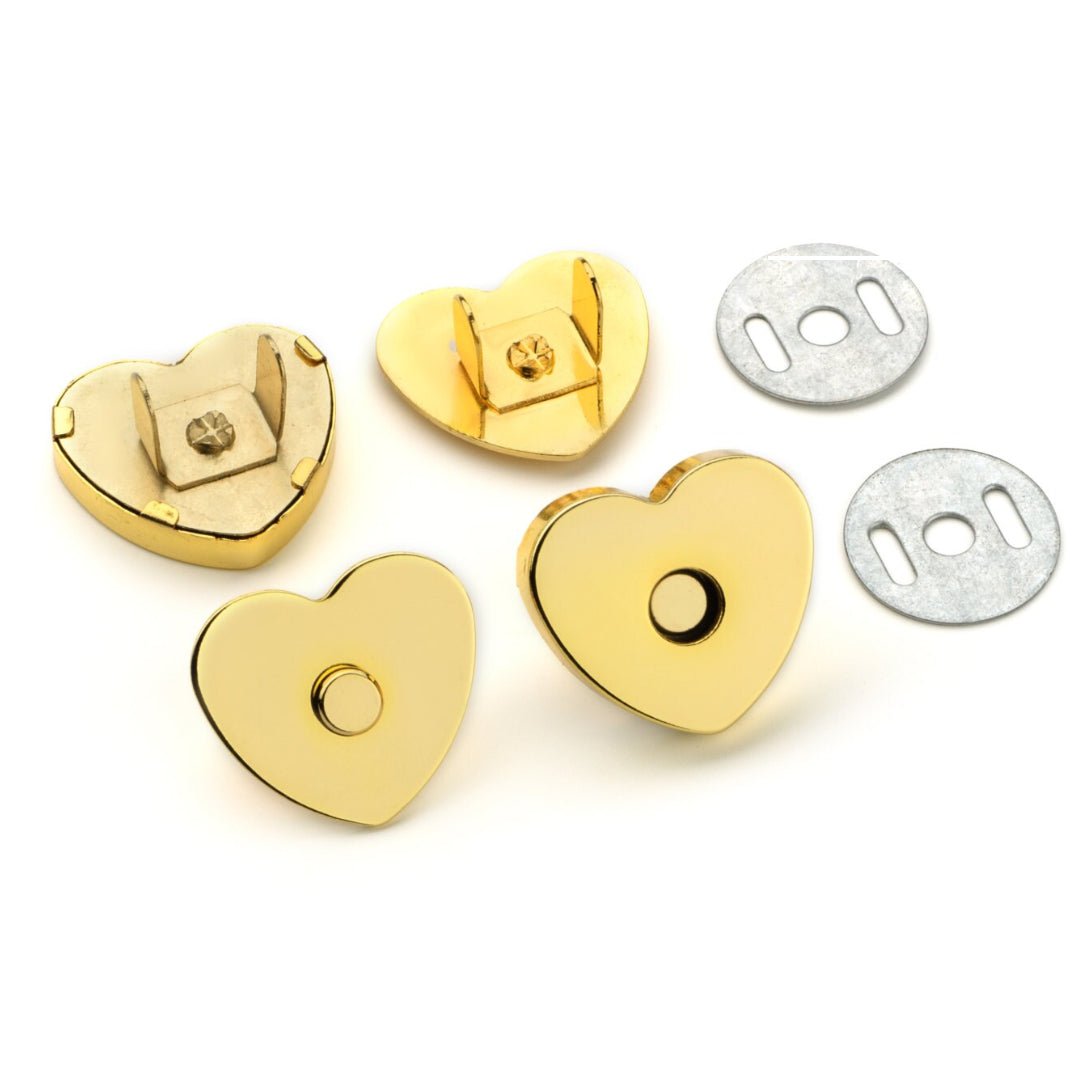 18mm Magnetic Heart Fasteners For Bags- Complete Pack Of 4 - Pound A Metre