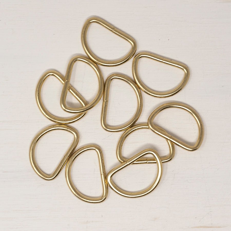 25mm Metal D-Rings For Bags- 4 Colours- Pack Of 2 - Pound A Metre