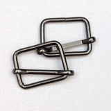 Pound A Metre Gunmetal Grey / Pack Of 2 25mm Metal Strap Slider For Bags- 5 Colours- Pack Of 2