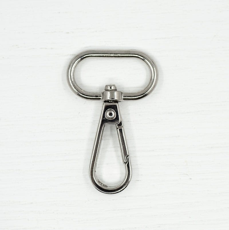 Pound A Metre Silver / Pack of 2 25mm Snap Hooks For Bags- 5 Colours- Pack of 2