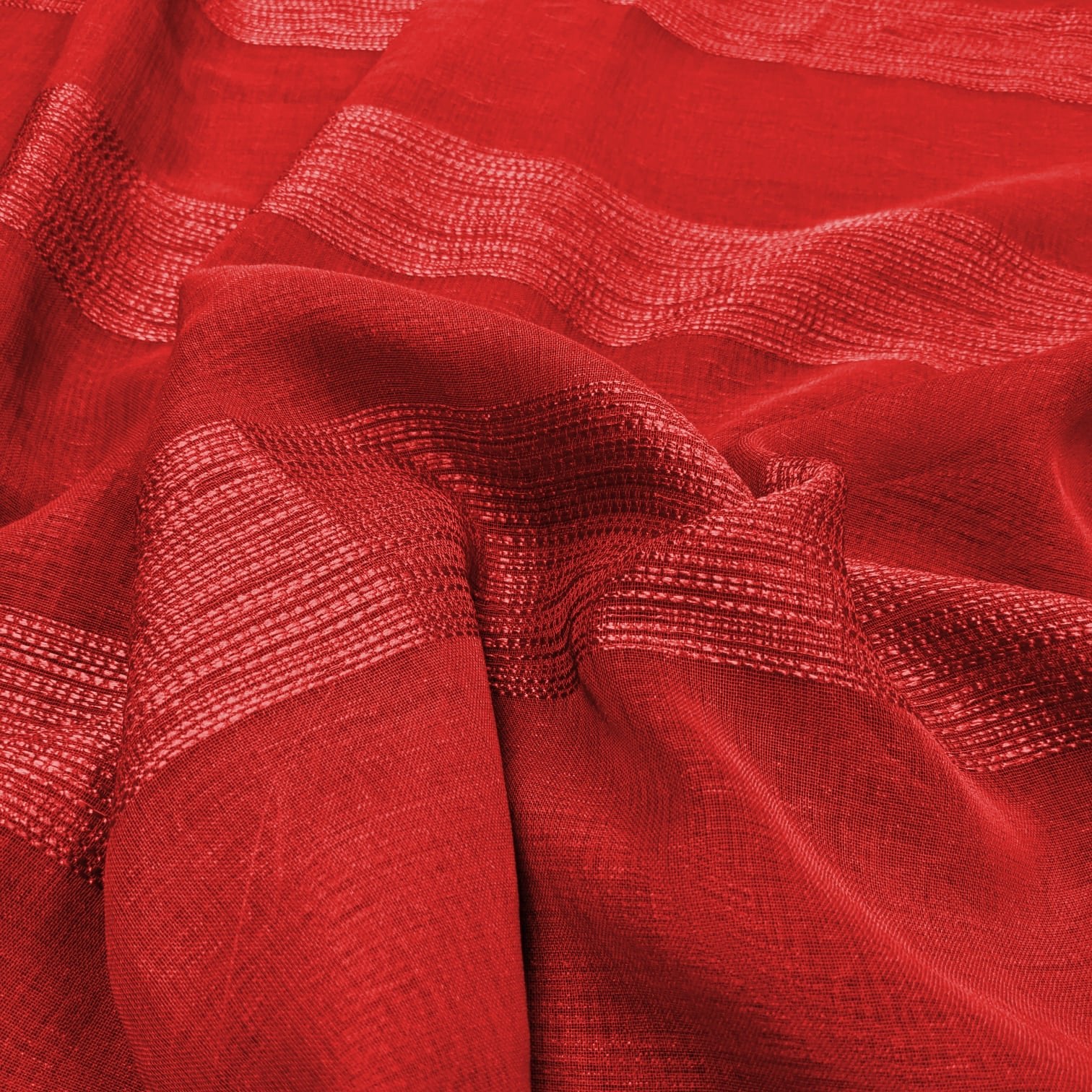 3 FOR £1 Embroidery Stripe Dress Crepe 80" Wide (149D) - Pound A Metre