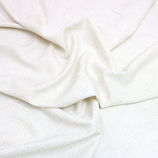 3 Metre Checkered Fashion Linen 60" Wide - Beige - Pound A Metre