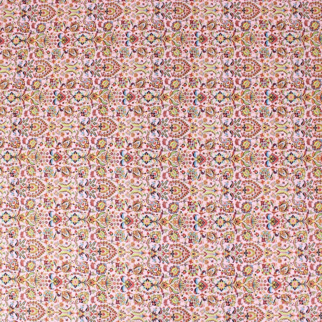 Pound A Metre 3 Metres 3 Metre Deluxe Santorini Floral Soft Crepe  ‘Ancient Fire’ 45" Wide Sweet Pink