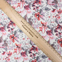 3 Metre Deluxe Santorini Floral Soft Crepe ‘Melody’ 45" Wide Cream - Pound A Metre