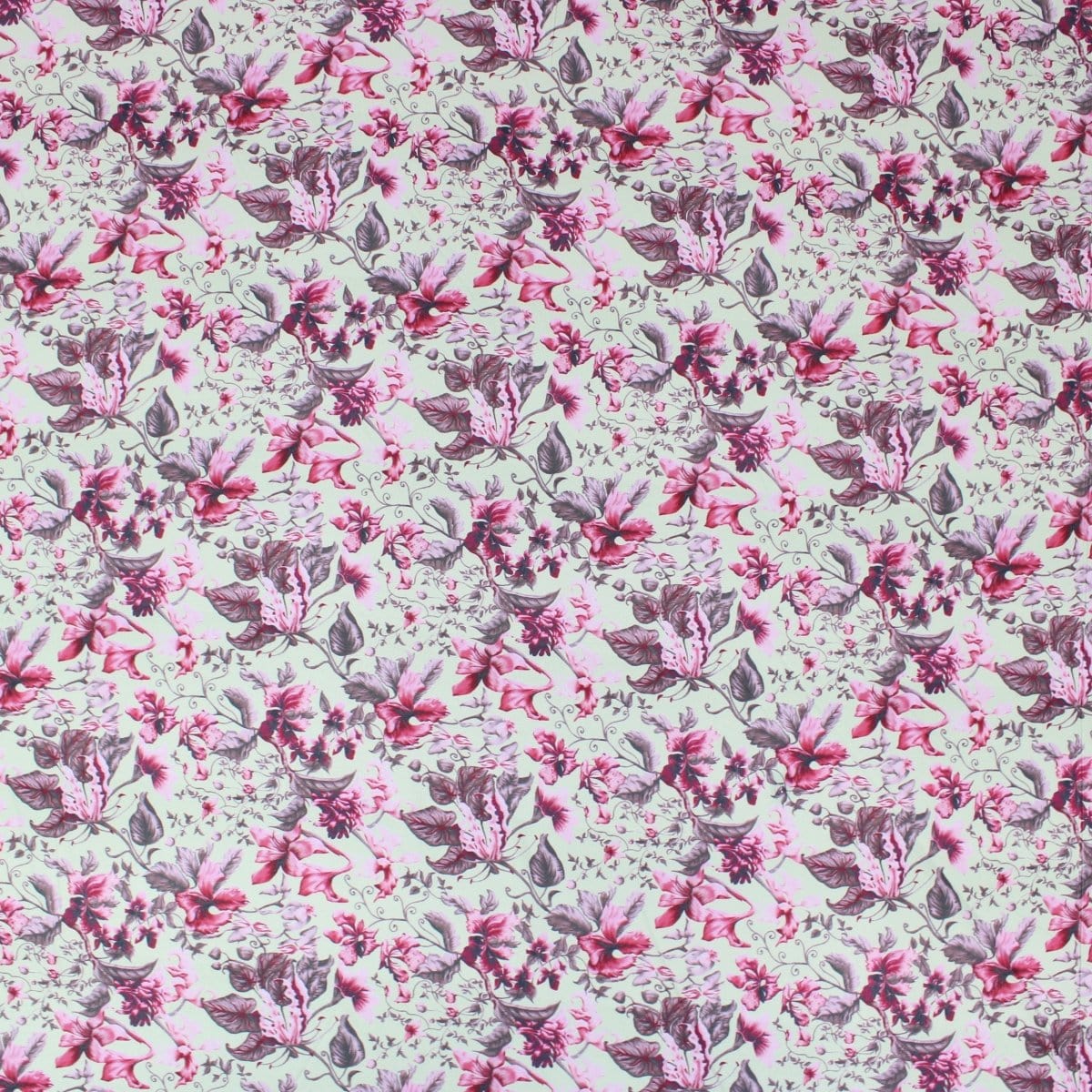 Pound A Metre 3 Metres 3 Metre Deluxe Santorini Floral Soft Crepe ‘Melody’ 45" Wide Pastel Green