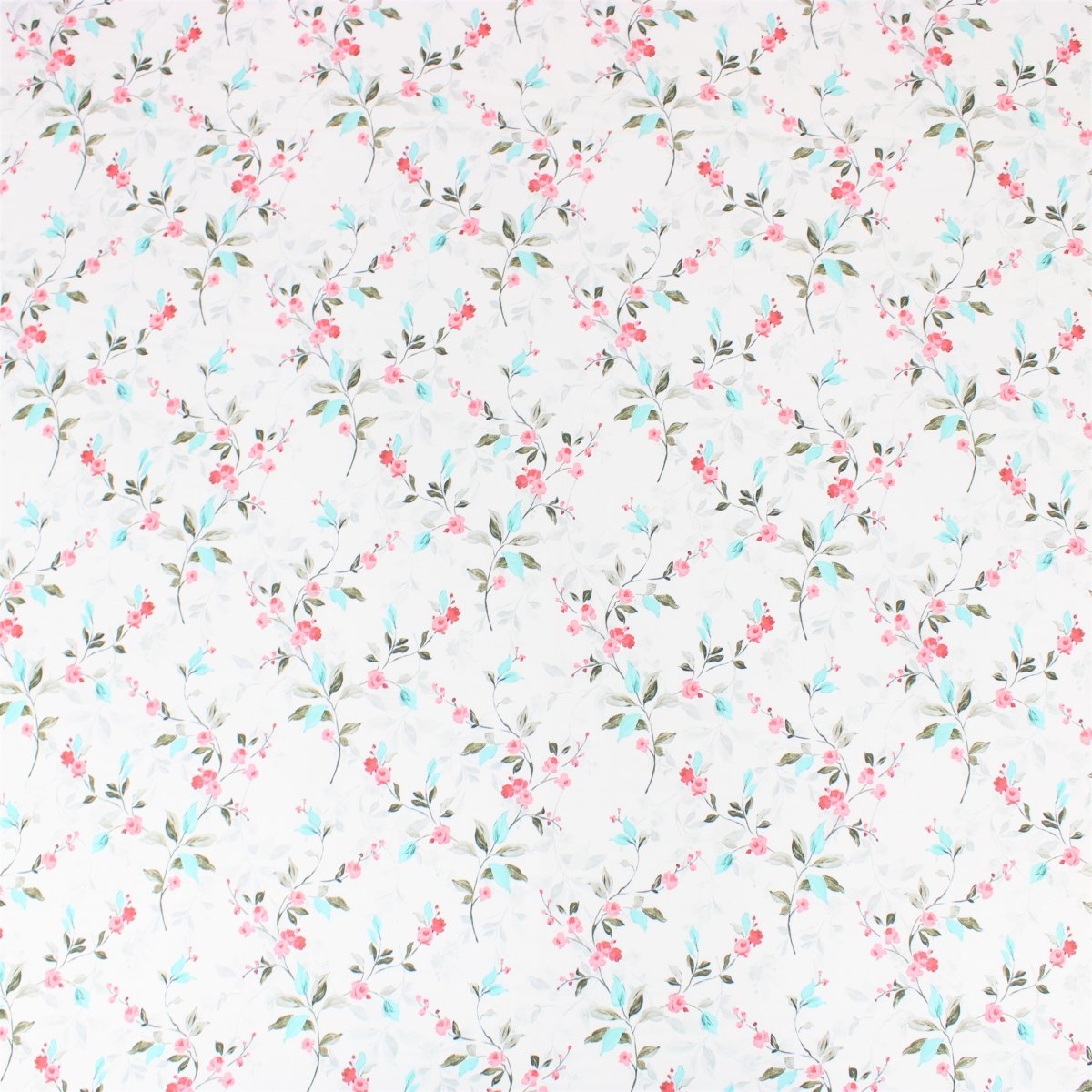 3 Metre Deluxe Santorini Floral Soft Crepe ‘Pastel Edition - Elegant Liberty’ 45" Wide Pastel Ivory - Pound A Metre