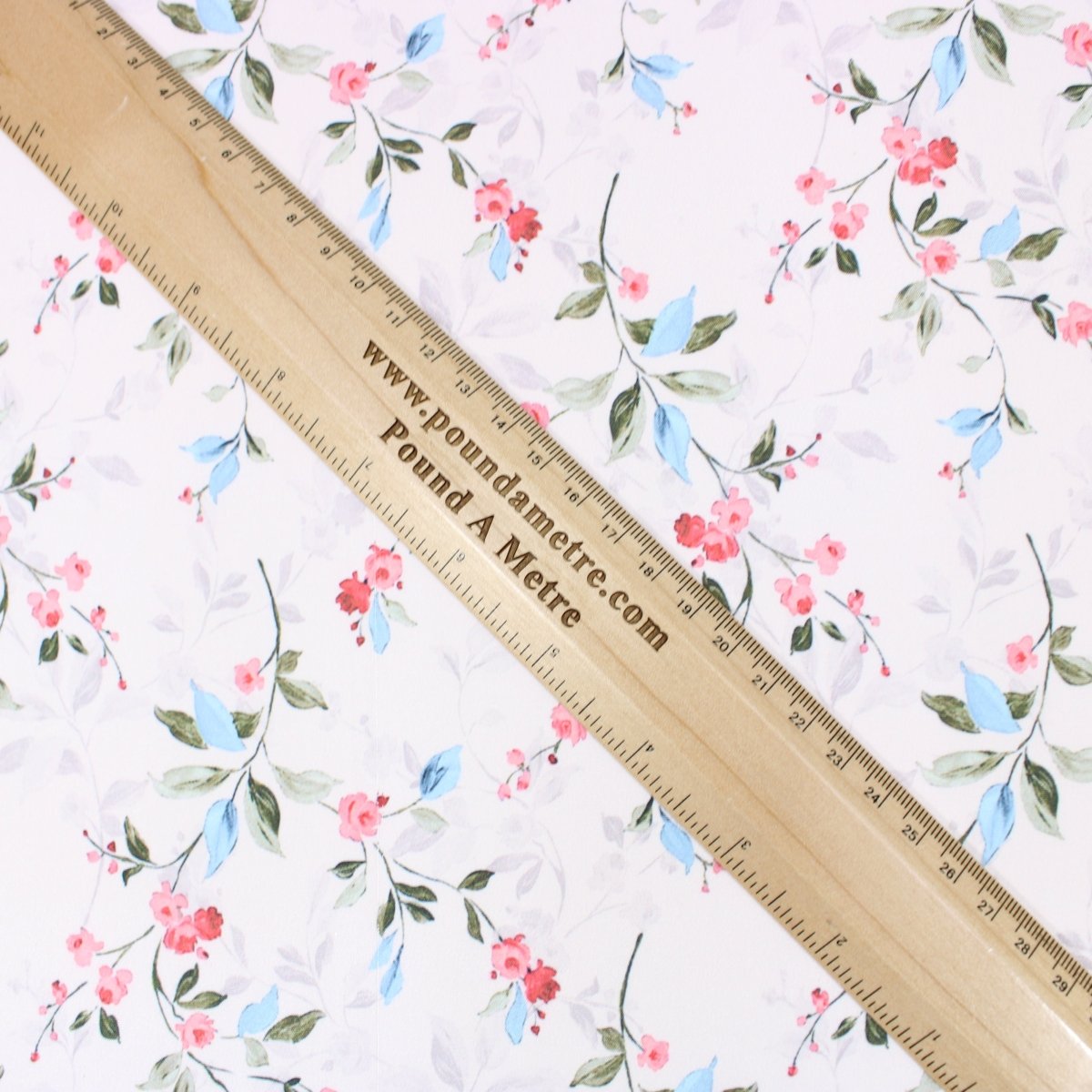 3 Metre Deluxe Santorini Floral Soft Crepe ‘Pastel Edition - Elegant Liberty’ 45" Wide Pastel Peach - Pound A Metre