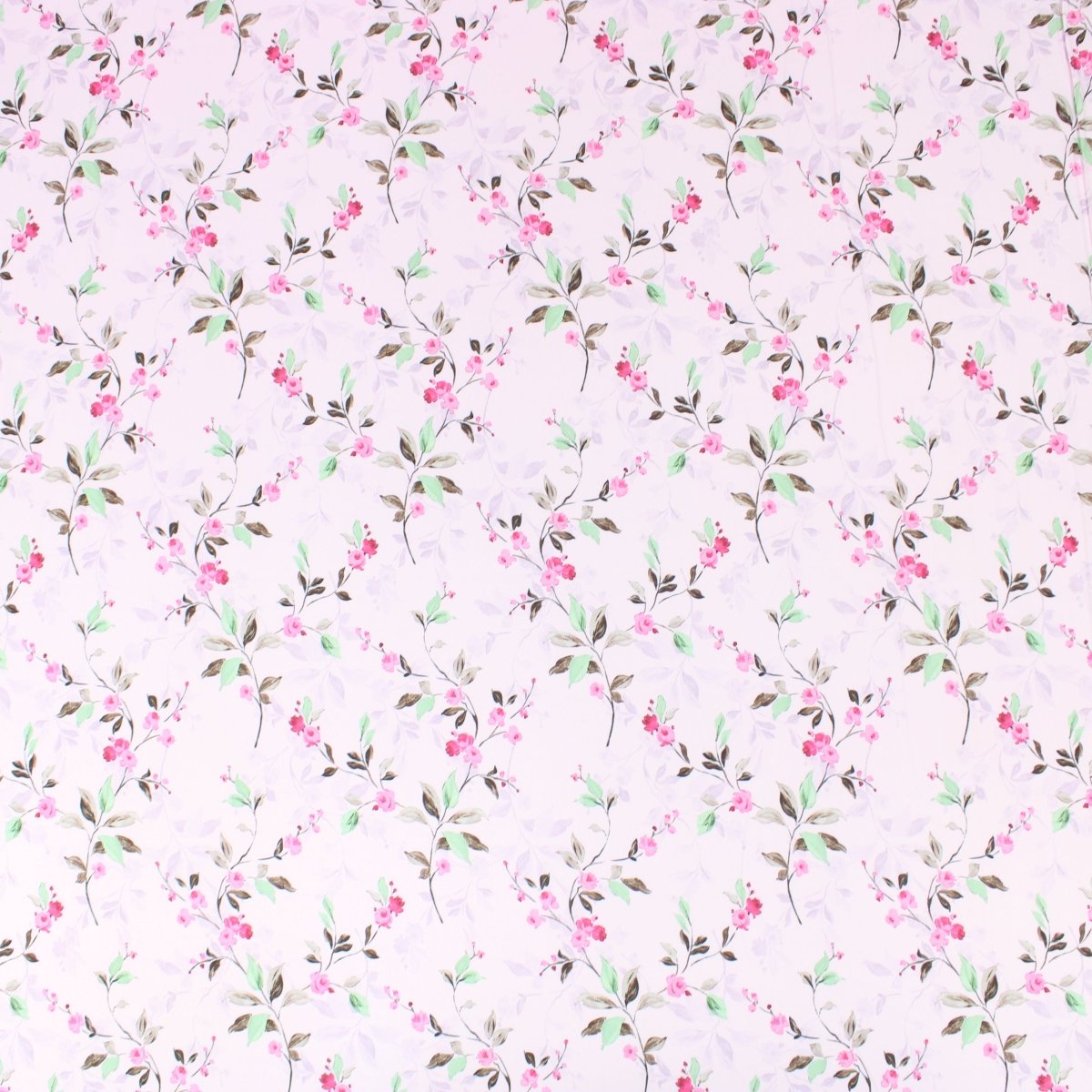 3 Metre Deluxe Santorini Floral Soft Crepe ‘Pastel Edition - Elegant Liberty’ 45" Wide Pastel Pink - Pound A Metre